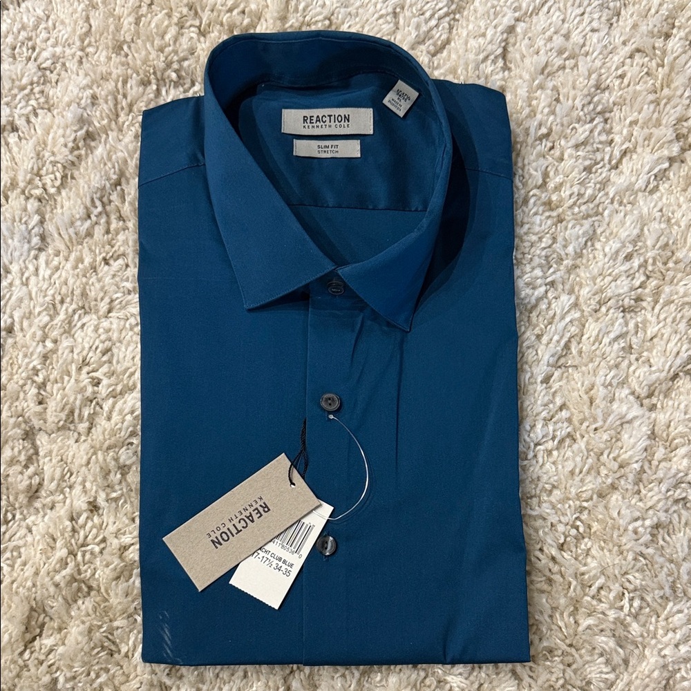 Kenneth Cole Reaction Men's Dress Shirt Slim fit stretch fabric